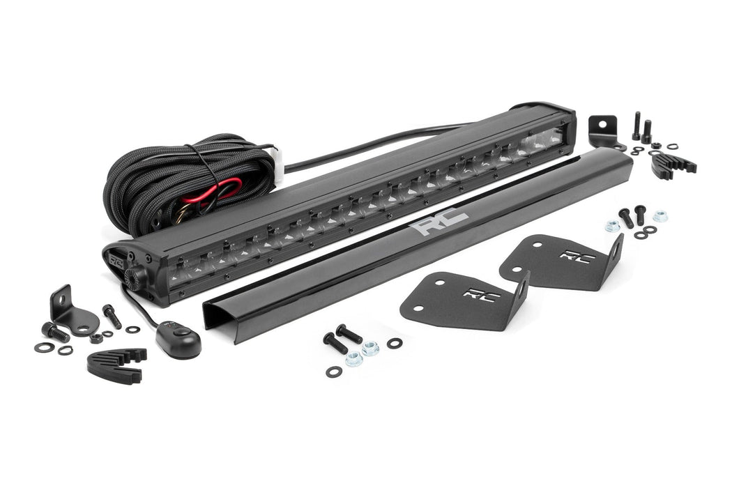 Rough Country Led Light Kit Bumper Mount 20" Black Single Row Ford Bronco Sport (21-23) 71036