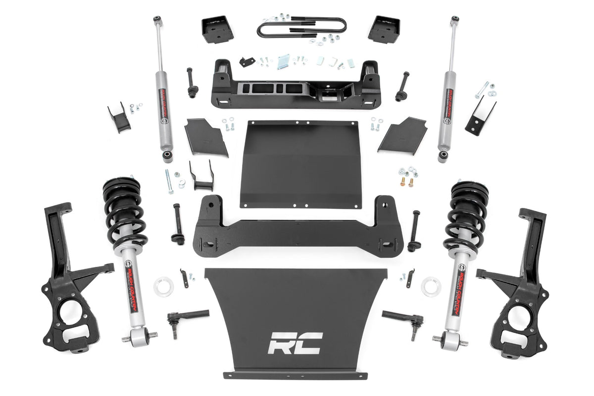 Rough Country 6 Inch Lift Kit Mono Leaf Rear N3 Struts Fits Chevy Silverado 1500 (22-23) 21631