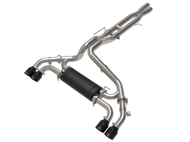 aFe Vulcan Series 2.5in 304SS Cat-Back Exhaust 2021+ compatible with Jeep Wrangler 392 6.4L w/ Black Tips 49-38098-B