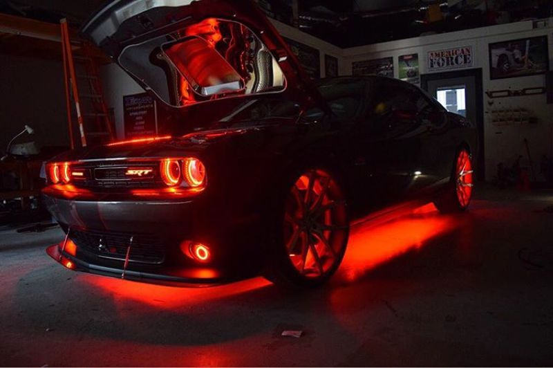 Oracle 15-21 Compatible with Dodge Challenger Waterproof LED Fog Light Halo Kit ColorSHIFT SEE WARRANTY 1236-333