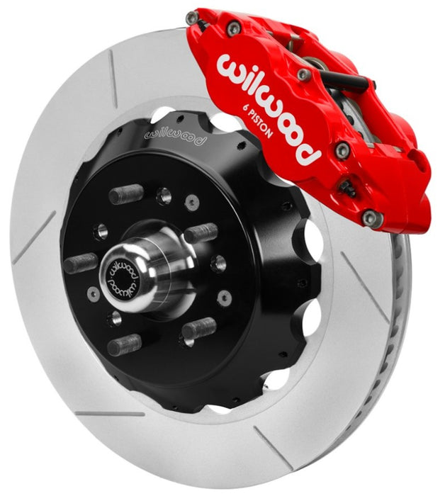 Wilwood 70-81 FBody/75-79 A&XBody FNSL6R Frt BBK 14in Rtr Red Calipers Use w/ Pro Drop Spindle 140-15983-R