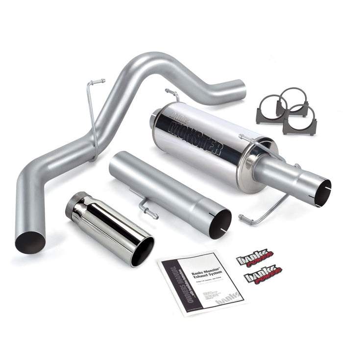 Banks Power 04-07 Compatible with Dodge 5.9L 325Hp CCLB Monster Exhaust System SS Single Exhaust w/ Chrome Tip 48701