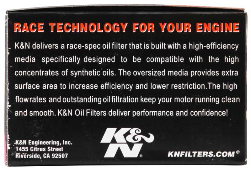 K&N Motorcycle Oil Filter: High Performance, Premium, Designed to be used with Synthetic or Conventional Oils: Fits Select Suzuki Vehicles, KN-136