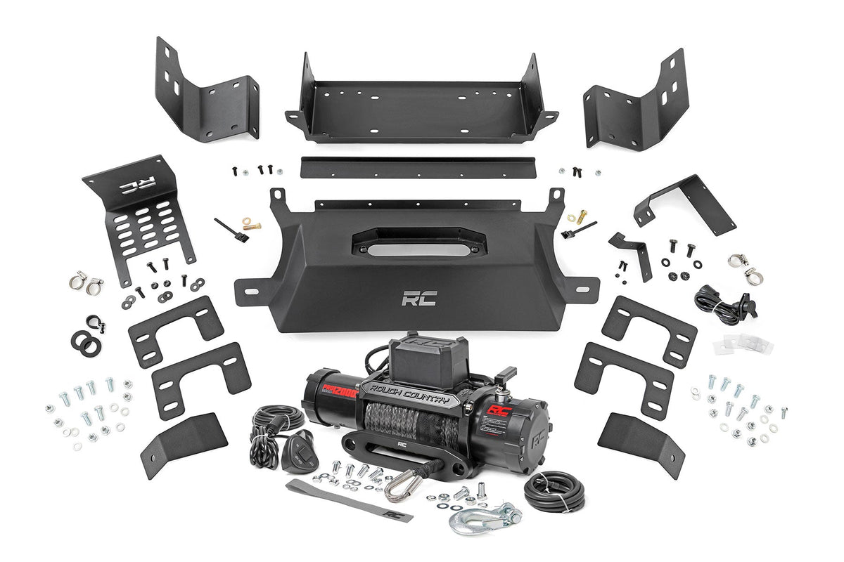 Rough Country Hidden Winch Mount 12000S Fits Ford Bronco 4WD (2021-2023) 51059