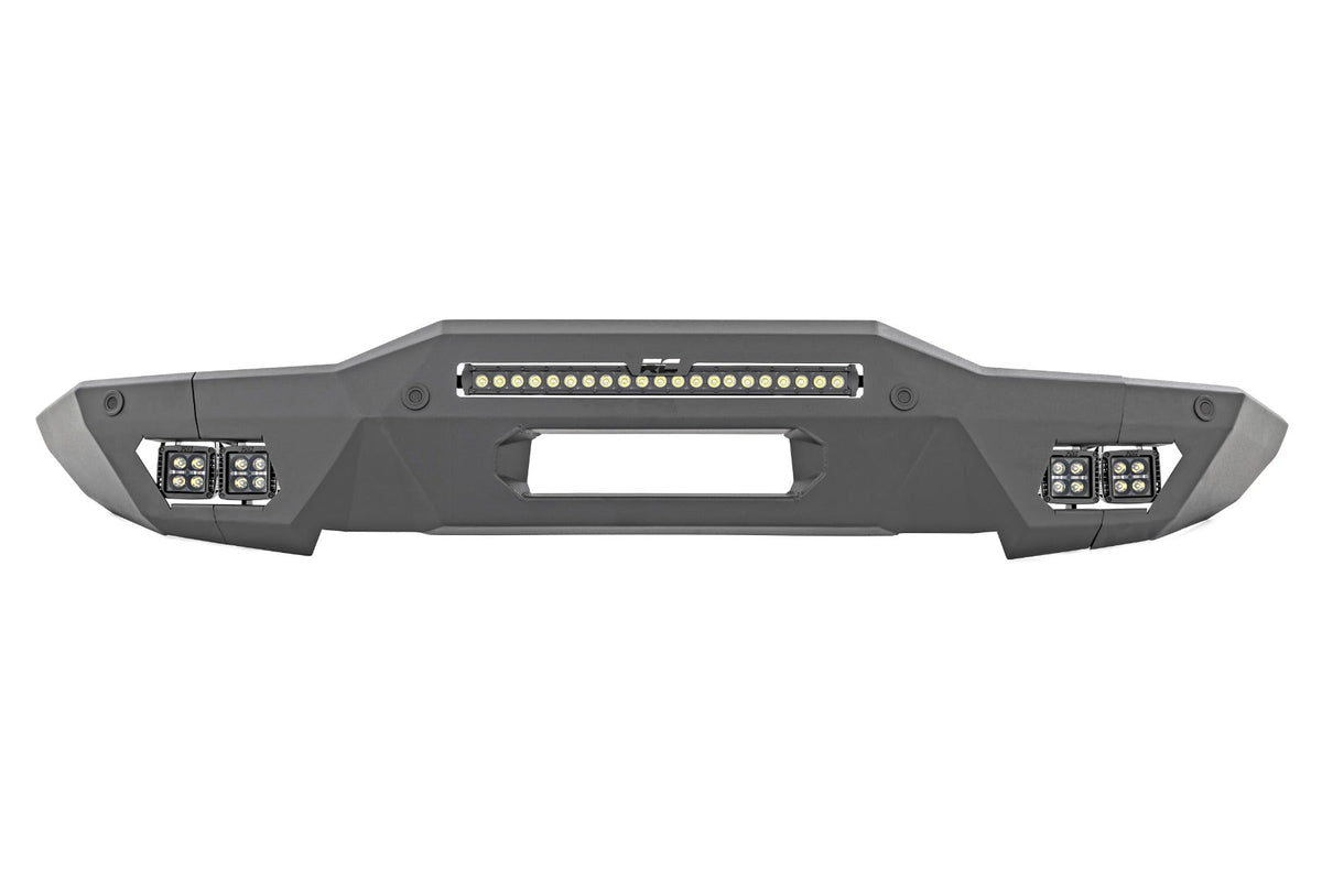 Rough Country Front Bumper Modular Full Wings Amber Drl Fits Ford Bronco (21-23) 51075