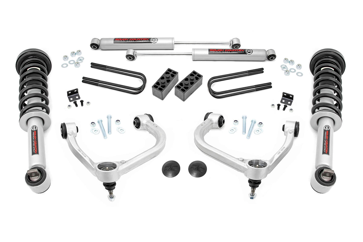 Rough Country 3 Inch Lift Kit Forged Uca N3 Struts Fits Ford F-150 4WD (2023) 41431