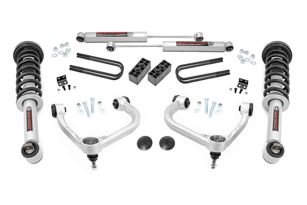 Rough Country 3 Inch Lift Kit Forged Uca N3 Struts Fits Ford F-150 4WD (2023) 41431
