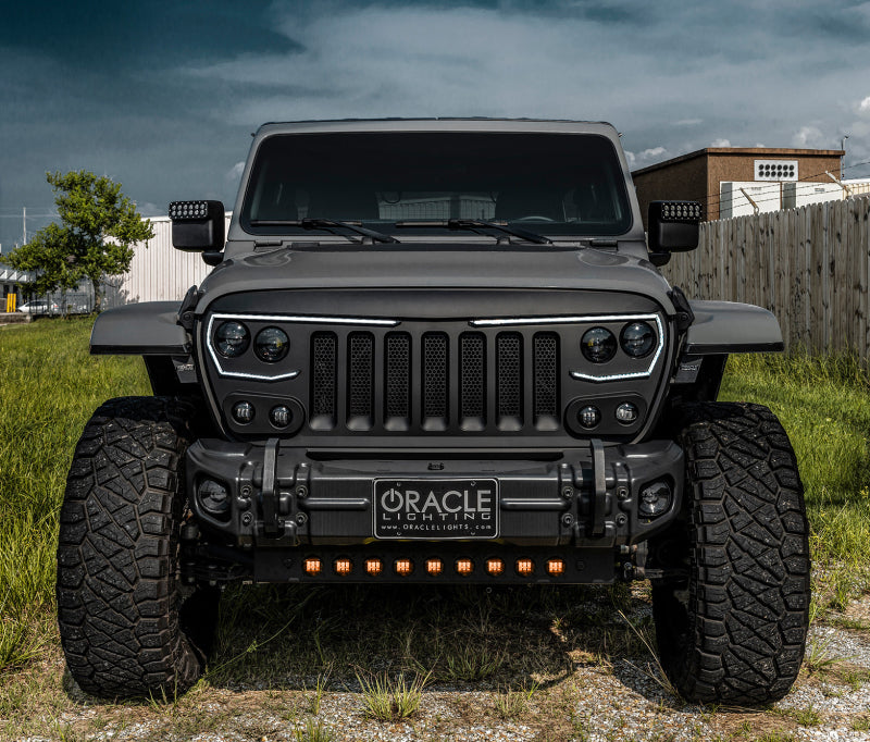 ORACLE Lighting 18-22 compatible with Jeep Wrangler JL Skid Plate w/ Integr LED Emitters Amber SEE WARRANTY 5883-005