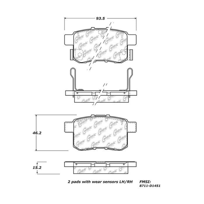 Stoptech St Street Brake Pads 308.1451