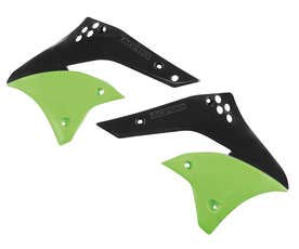 Acerbis 1581-0400 Radiator Shrouds Black/Green