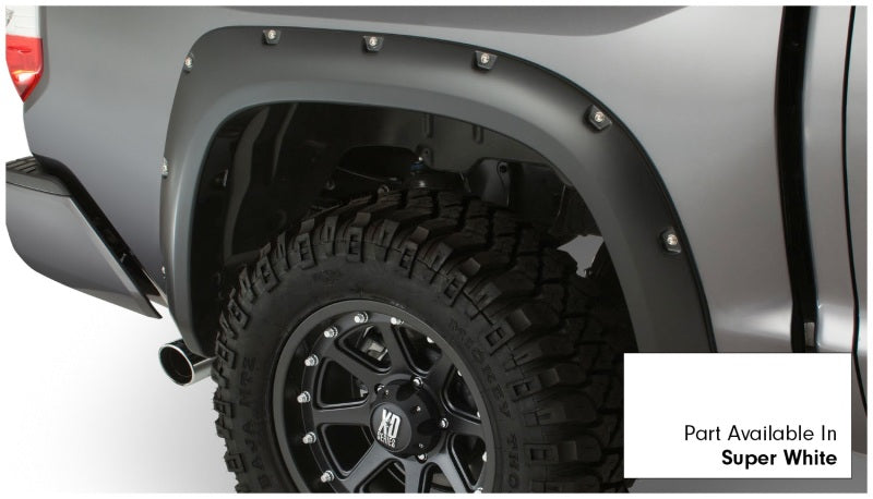 Bushwacker 16-18 Toyota Tundra Fleetside Pocket Style Flares 4pc 66.7/78.7/97.6in Bed Super White 30918-13