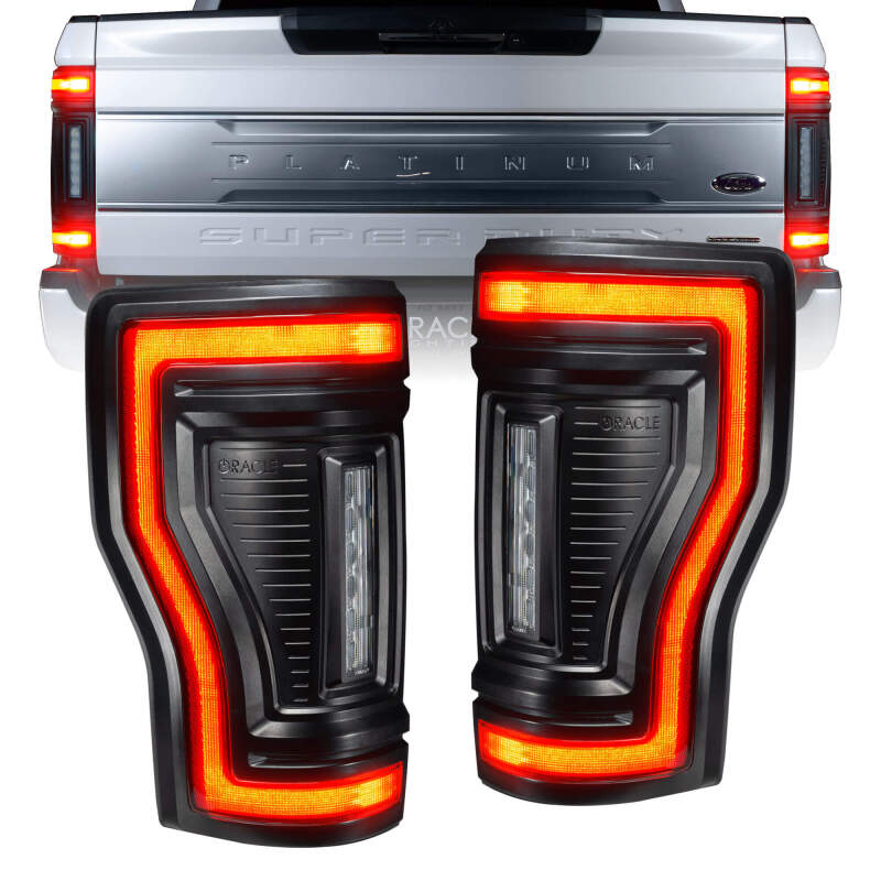 Oracle Lighting 17-22 Ford F-250/350 (Black Series) Flush Mount LED Tail Lights SEE WARRANTY 5896-504-T