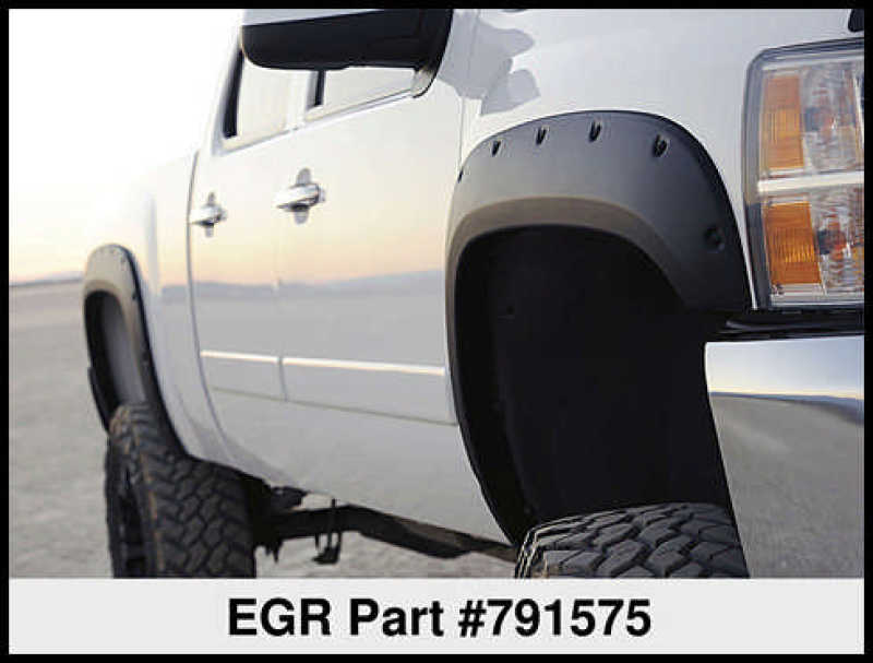 EGR 14+ Chev Silverado 6-8ft Bed Bolt-On Look Fender Flares Set Matte 791575