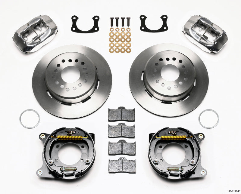 Wilwood Forged Dynalite P/S Park Brake Kit Polished New Big Ford 2.50in Offset 140-7140-P