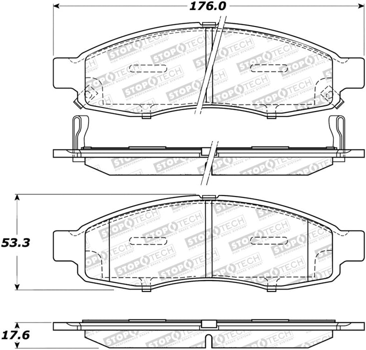 StopTech Sport Brake Pads w/Shims and Hardware Front 309.1183