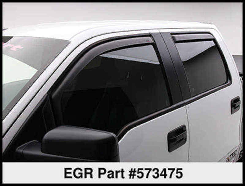 EGR 15+ Ford F150 Super Cab In-Channel Window Visors Set of 4 Matte (573475) 573475