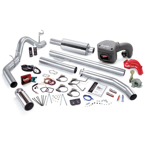 Banks Power 02 Compatible with Dodge 5.9L 245Hp Std Cab PowerPack System SS Single Exhaust w/ Chrome Tip 49398