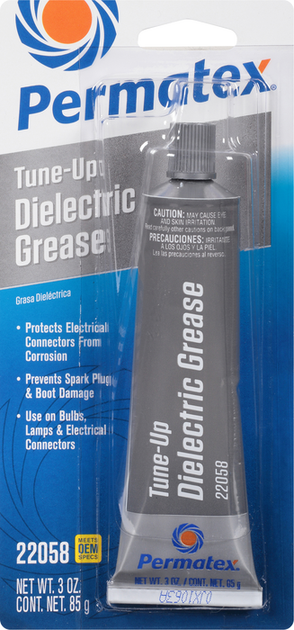 Permatex 22058 Dielectric Tune-Up Grease, 3oz. - High Performance Dielectric Grease Used To Protect Terminals, Spark Plugs, Wiring And Other Electrical Connections Against Salt, Dirt, And Corrosion