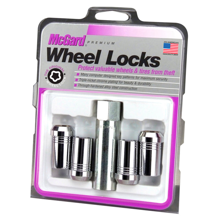 McGard Wheel Lock Nut Set 4pk. (Tuner / Cone Seat) M14X1.5 / 22mm Hex / 1.648in. Length Chrome 25115