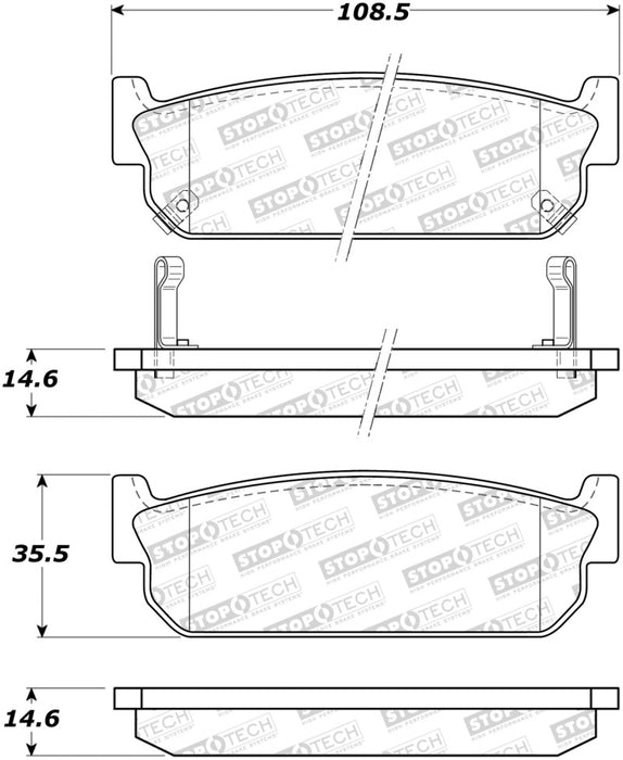 StopTech Street Brake Pads Front 308.0588