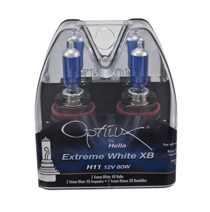 Hella Optilux XB Extreme Type H11 12V 80W Blue Bulbs Pair H71071032