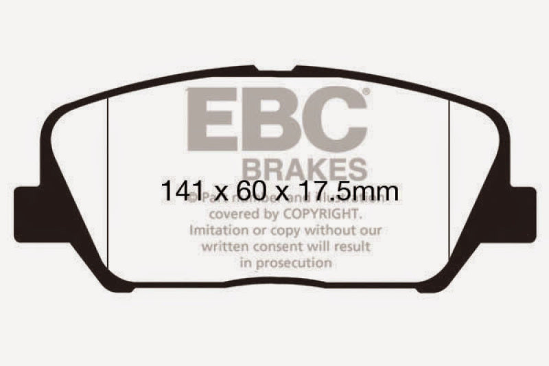 EBC 12-15 Hyundai Veloster 1.6 Turbo Redstuff Front Brake Pads DP32172C