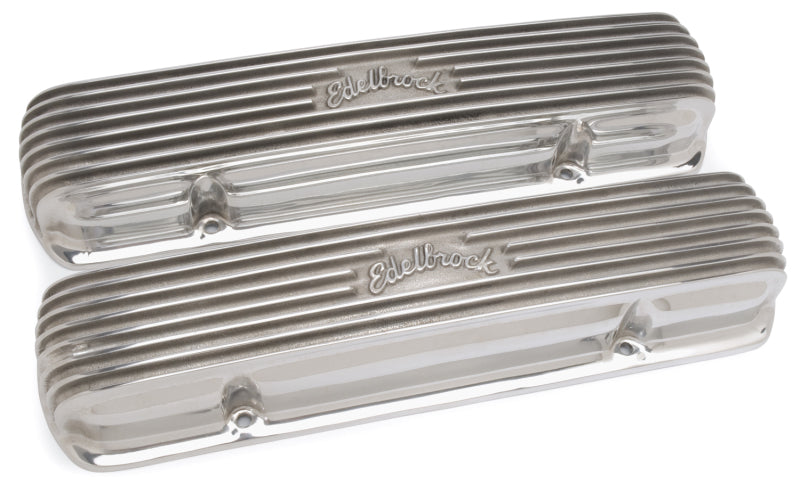 Edelbrock Valve Cover Classic Series Pontiac 1962-1979 301-455 CI V8 Polshed 4130