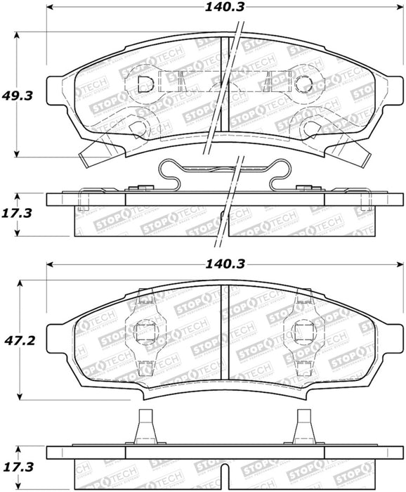 StopTech Street Brake Pads 308.0376