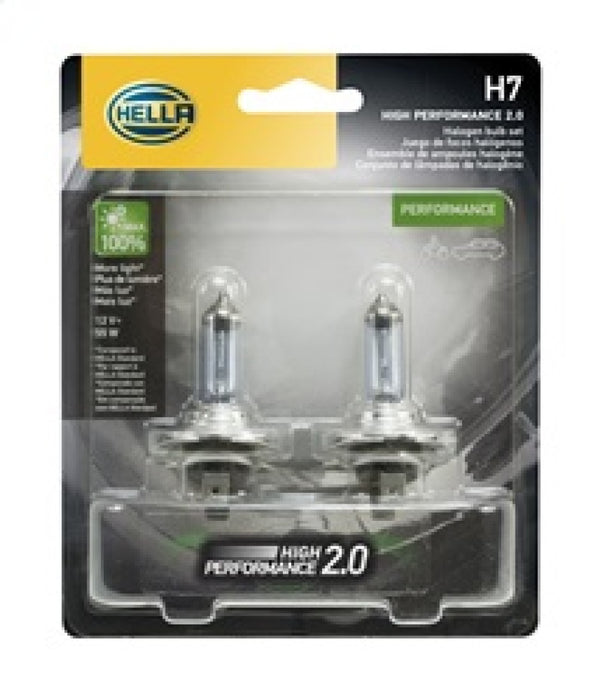 Hella H7 12V 55W PX26D HP 2.0 Halogen Bulbs H7 2.0TB