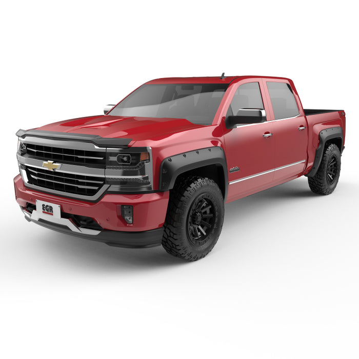 EGR 14+ Chev Silverado 5ft Bed Bolt-On Look Fender Flares Set Matte 791675