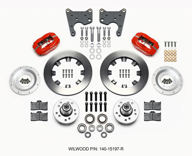 Wilwood Forged Dynalite Front Kit 12.19in Red 65-72 CDP C Body -Drum 140-15197-R