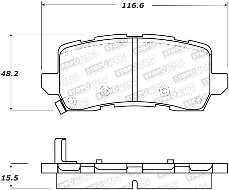 StopTech Street Brake Pads Rear 308.1698