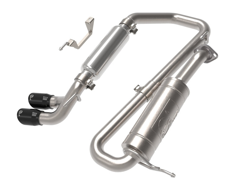 aFe 18-21 Suzuki Jimny Takeda 2-1/4in. 304 SS Cat-Back Exhaust w/ Blk Tip 49-37020-B