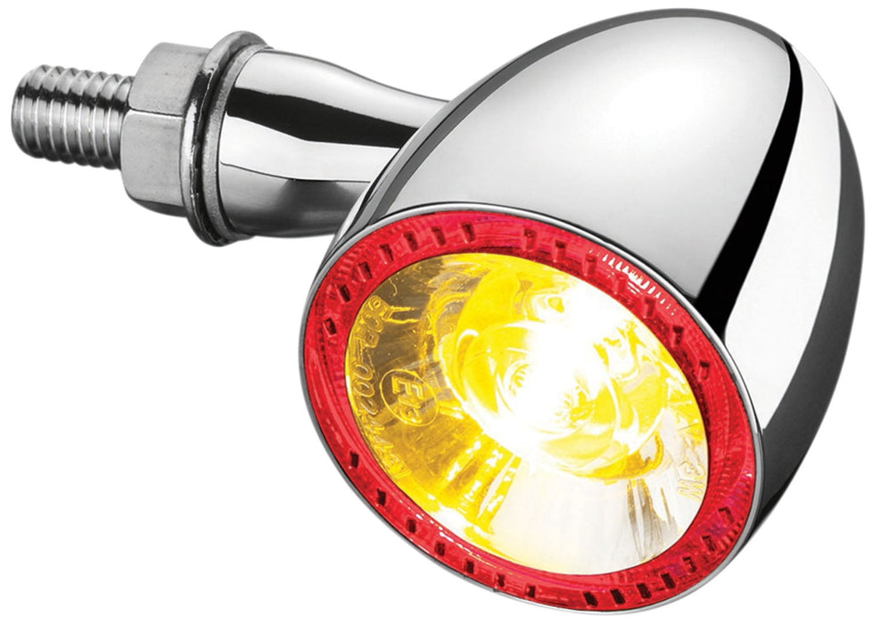 Kuryakyn Kellermann Bullet 1000 Chrome Turn Signal w/Red/Amber LEDs (2554)