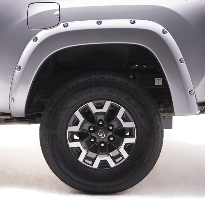 EGR 16+ Toyota Tacoma w/Mudflap Bolt-On Look Color Match Fender Flares Set Silver Sky 795084-1D6