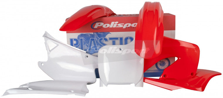 Polisport Full Plastic Kit for Honda CR 125R/250R (2000-01) OEM Quality Restyling Kit with Superior Fit, Flexibility, and Durability (Red/White)