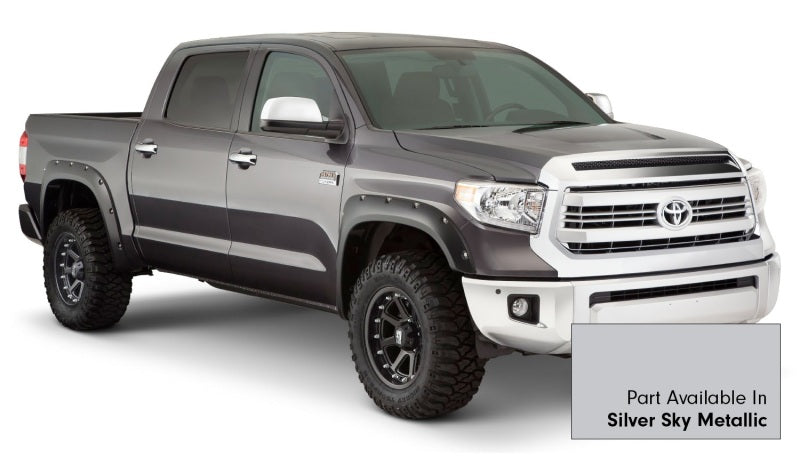 Bushwacker 16-18 Toyota Tundra Fleetside Pocket Style Flares 4pc 66.7/78.7/97.6in Bed Silver Sky 30918-53