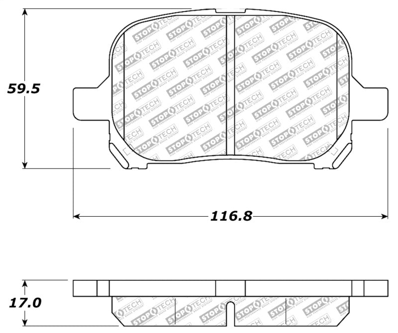 StopTech Street Select Brake Pads Front 305.0707