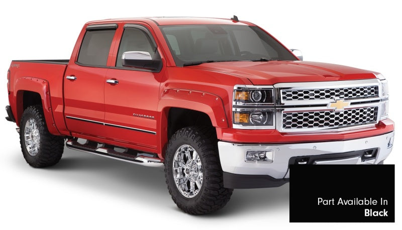 Bushwacker 16-18 Chevy Silverado 1500 Fleetside Pocket Style Flares 4pc 78.8/97.8in Bed Black 40957-34