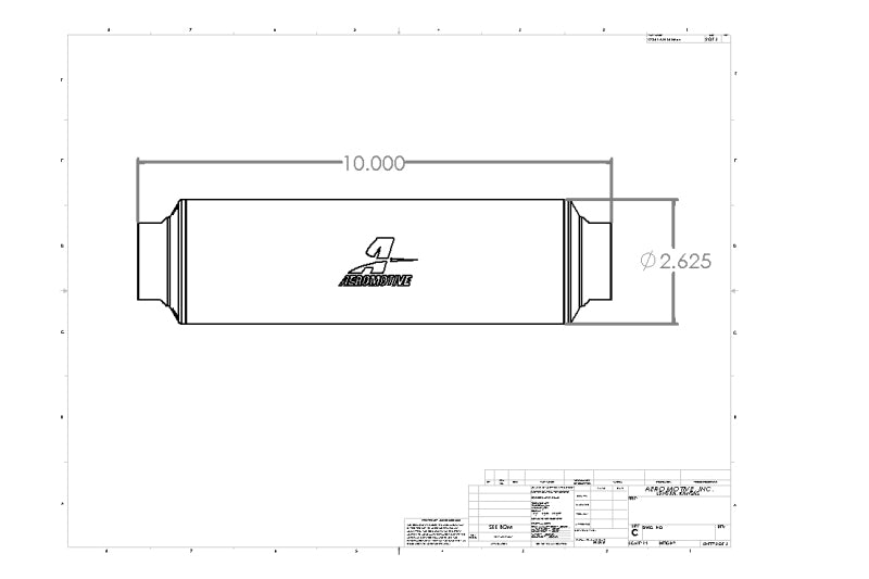 Aeromotive In-Line Filter AN-16 10 Micron Microglass Element Extreme Flow 12364