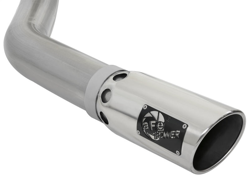 aFe LARGE BORE HD 4in 409-SS DPF-Back Exhaust w/Polished Tip 07.5-12 Compatible with Dodge Diesel Trucks L6-6.7L(td) 49-42006-P