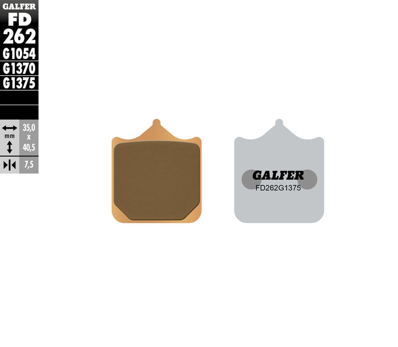 Galfer HH Sintered Ceramic Brake Pads (Front G1375) Compatible With 08-12 TRIUMPH SPD-TRIPLE