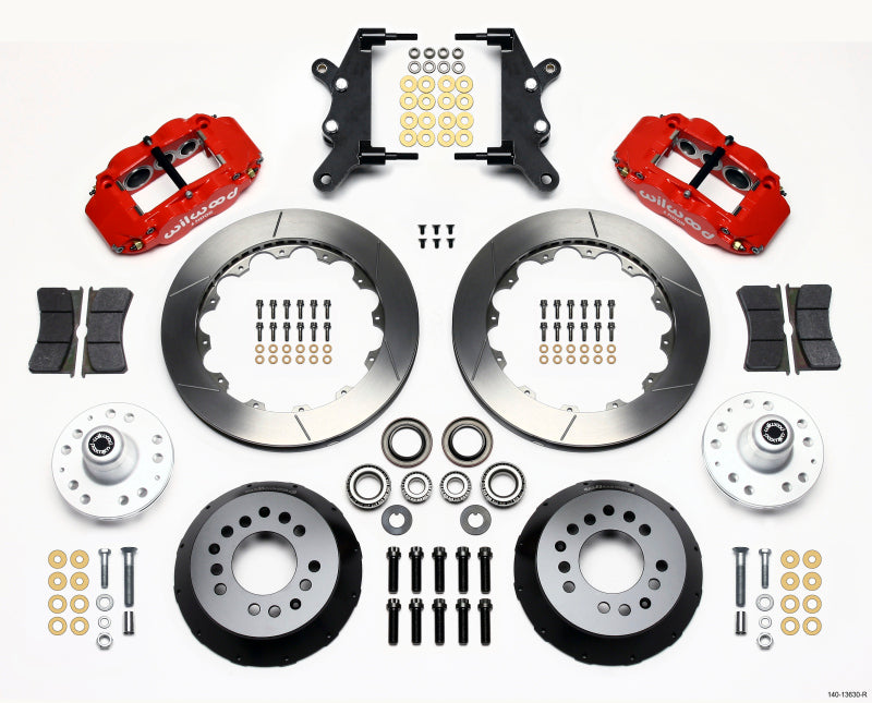 Wilwood Narrow Superlite 6R Front Hub Kit 12.88in Red 60-68 Ford / Mercury Full Size / Galaxie 140-13630-R