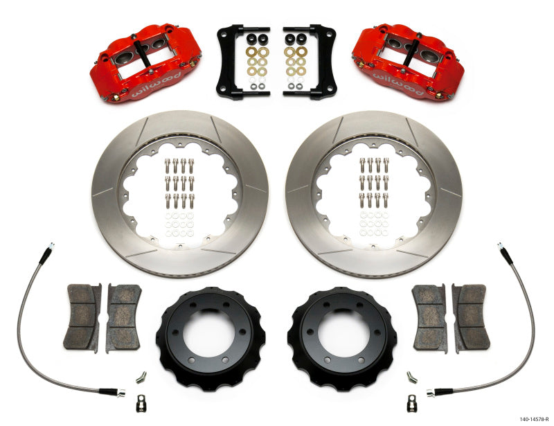 Wilwood Narrow Superlite Red 6R Front Kit 14in Slotted Rotor w/ Lines 05-15 Toyota Tacoma 140-14578-R