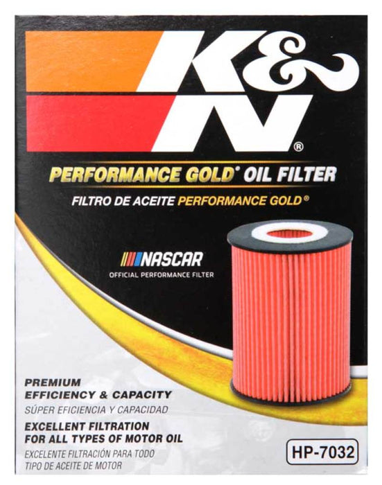 K&N Performance Oil Filter for 06-11 BMW M5/M6 / 08-15 Porsche Cayenne 4.8L / 10-15 911 3.4L/3.8L HP-7032