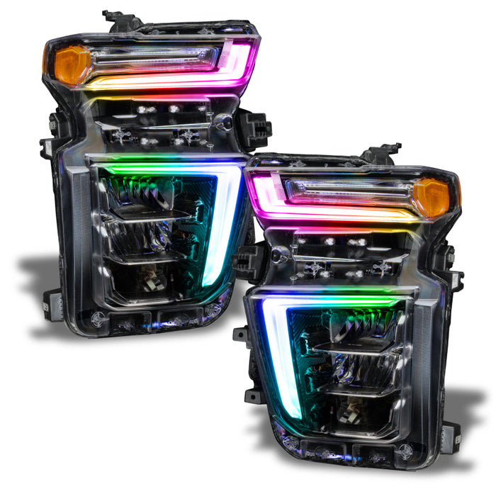 Oracle 20-21 Chevy Silverado HD 2500/3500 RGB+W Headlight DRL Upgrade Kit ColorSHIFT SEE WARRANTY 1452-330