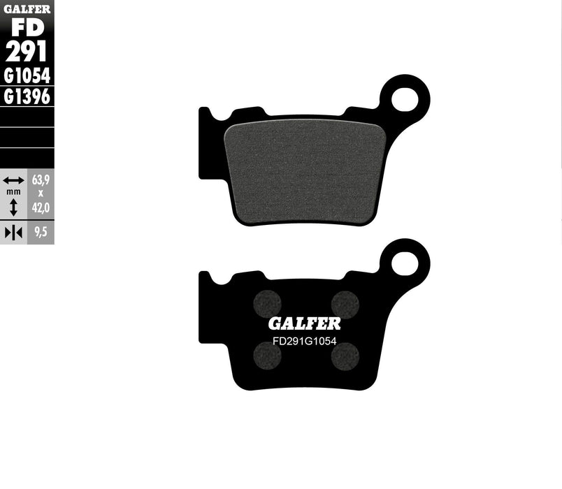 Galfer Semi-Metallic Brake Pads (Rear G1054) Compatible With 03-19 KTM 250SX