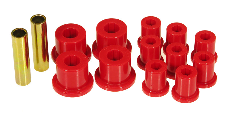 Prothane 76-86 compatible with Jeep CJ5/CJ7 Rear Spring & Shackle Bushings Red 1-1003