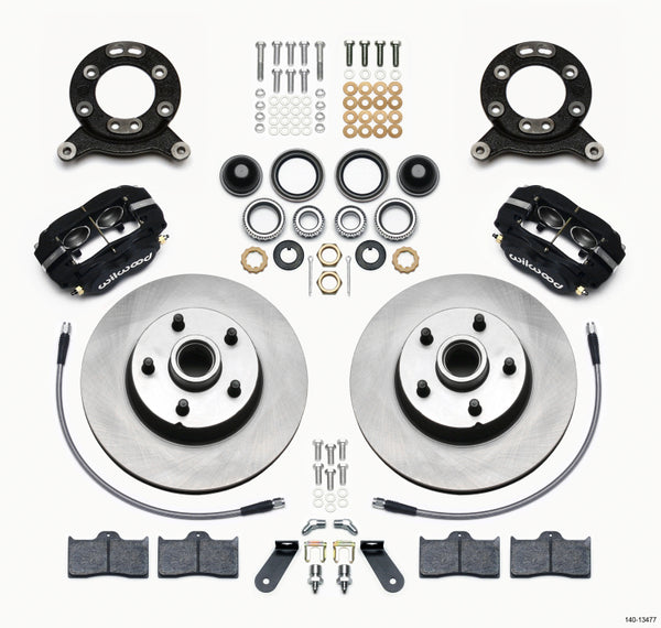Wilwood Forged Dynalite-M Front Kit 11.30in 1 PC Rotor&Hub 1970-1973 Mustang Disc & Drum Spindle 140-13477