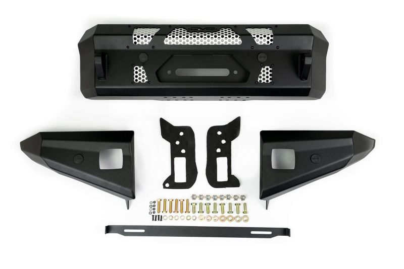 DV8 Offroad 2021+ Ford Bronco Front Bumper Winch Capable w/ Optional Bull Bar/Aux Light Opening FBBR-01